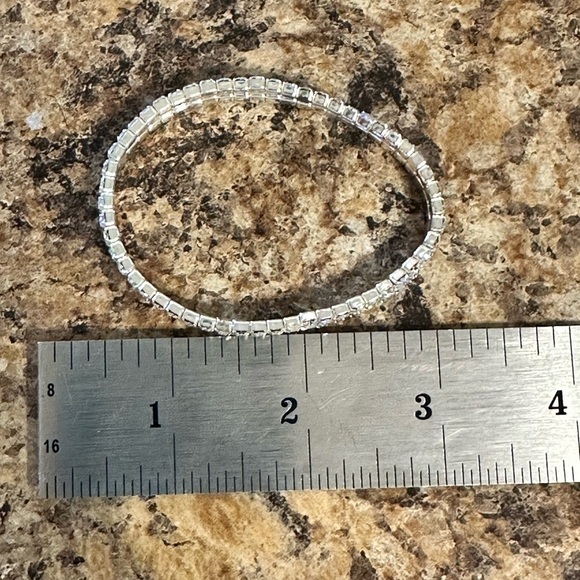 Napier CZ Necklace, With Stretchy CZ Wrist Bracelet & Vintage CZ Brooch-3 Pieces - Picture 7 of 14